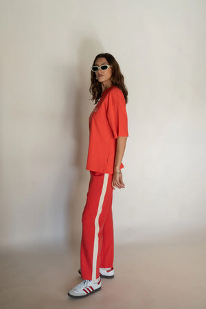 Araminta James Serafina Knit Pant | Lobster Red