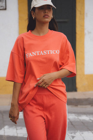 Araminta James Fantastico Tee | Lobster Red