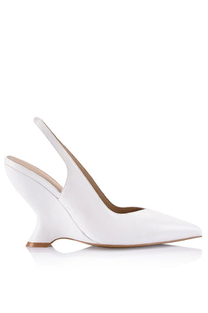 Lana Wilkinson Monique Slingback Wedge Heel | Ivory