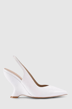 Lana Wilkinson Monique Slingback Wedge Heel | Ivory