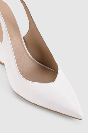 Lana Wilkinson Monique Slingback Wedge Heel | Ivory