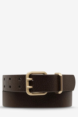 Status Anxiety Barely Moving Belt | Choc/Gold