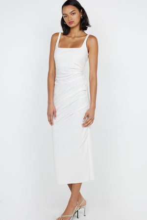 Bec + Bridge Aveline Tuck Midi Dress | White