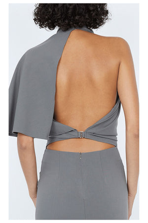 Bec + Bridge Sanja Asym Mini Dress | Elephant Grey