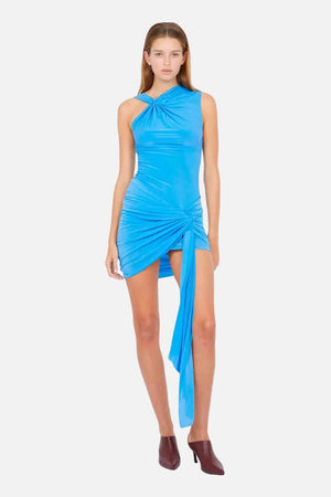 Bec + Bridge Delaney Drape Mini Dres | Azure