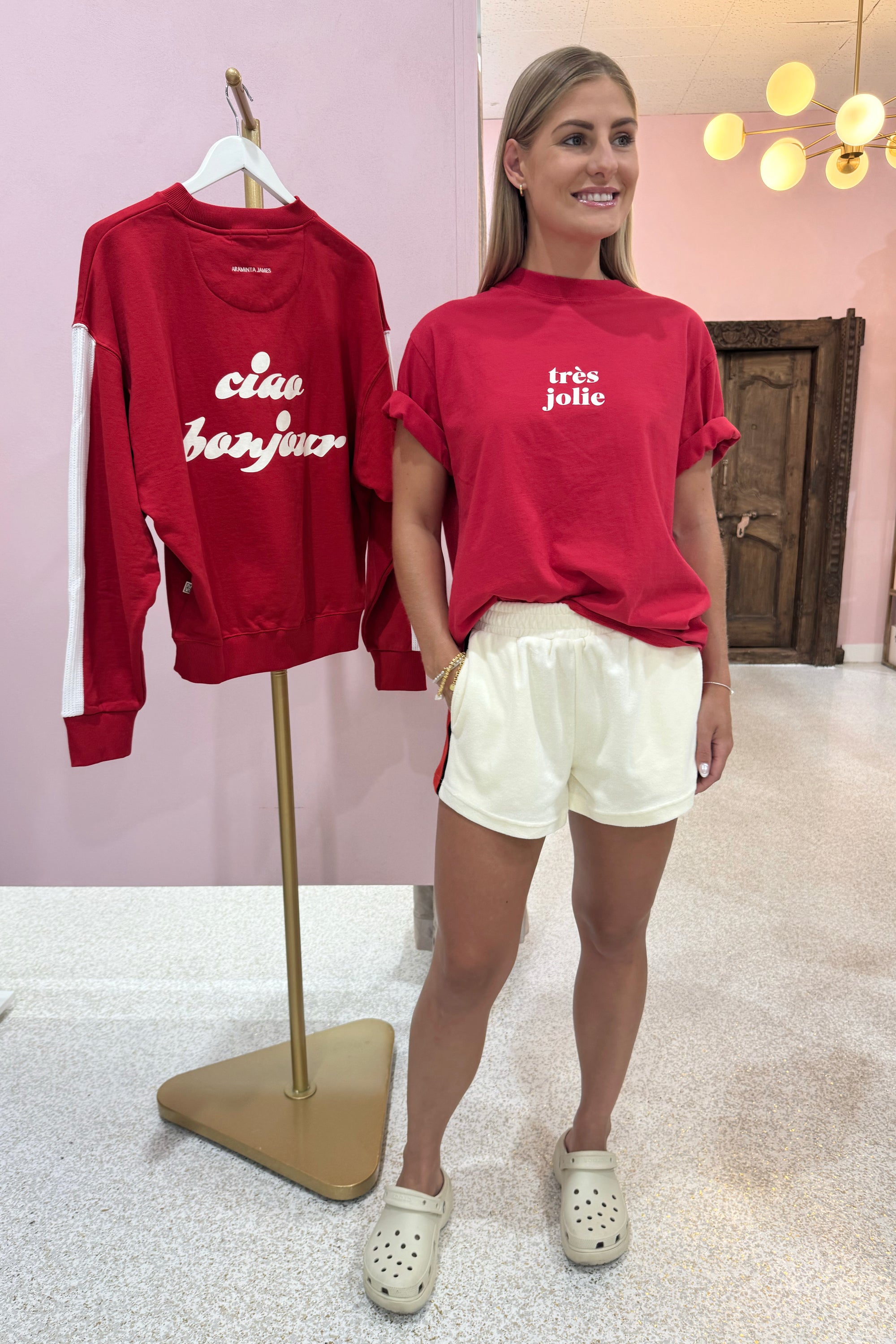 Araminta James Jolie Tee | Cherry