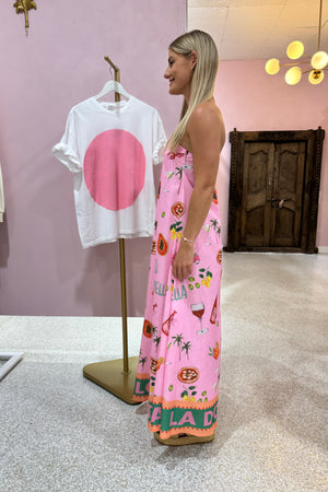 Chosen By Fifi & Annie La Dolce Strapless Maxi Dress | Pink