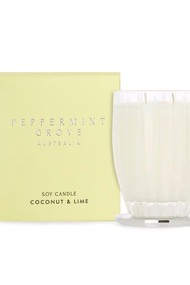 Peppermint Grove Soy Candle | Coconut & Lime