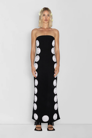 The Wolf Gang Filipa Embroidered Maxi Dress | Black