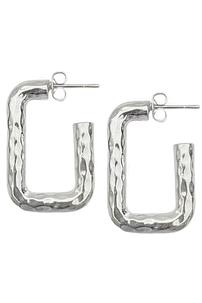 Mountain & Moon Destiny Hoops | Silver