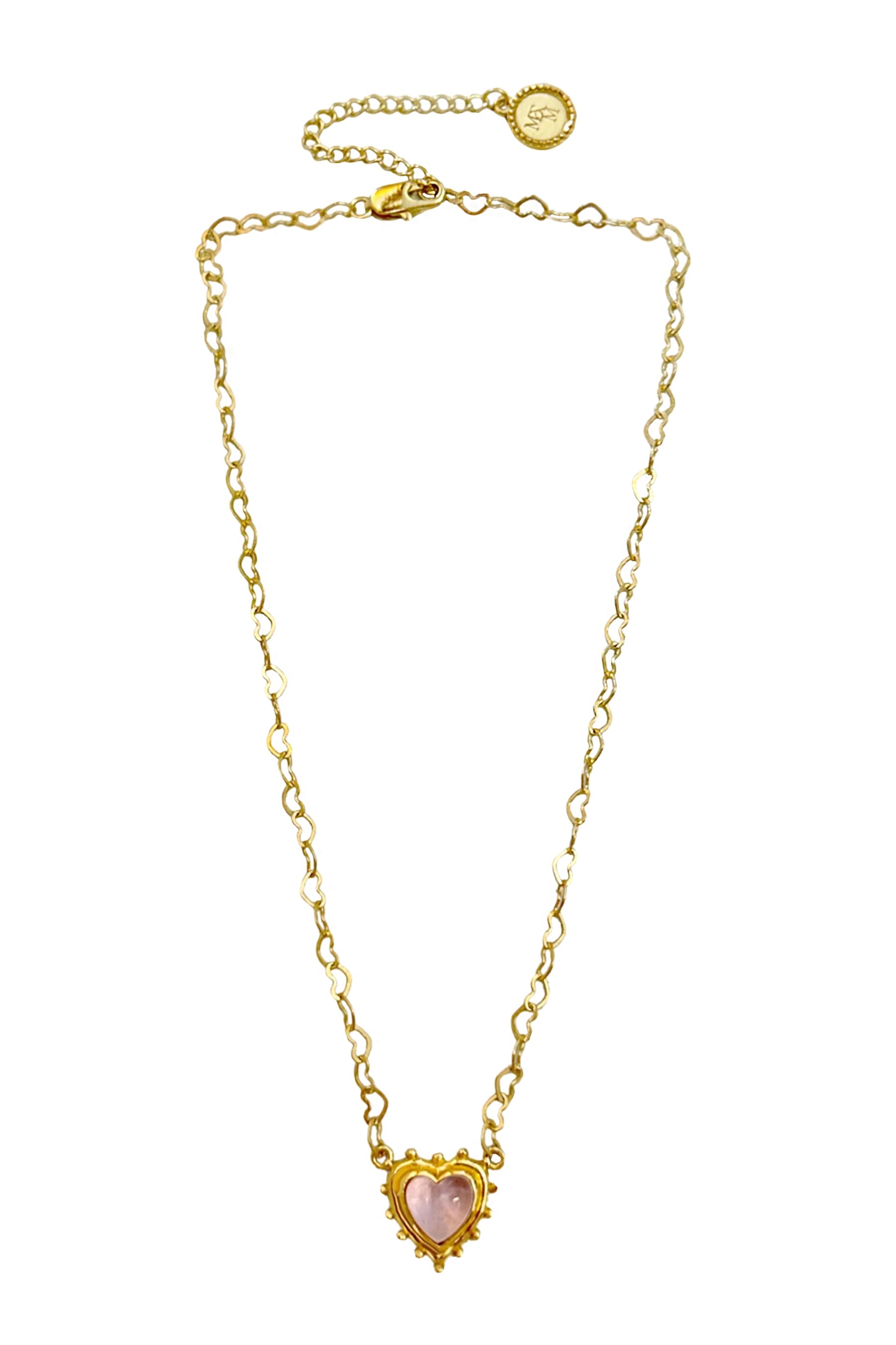 Mountain & Moon Cindy Necklace | Gold & Pink