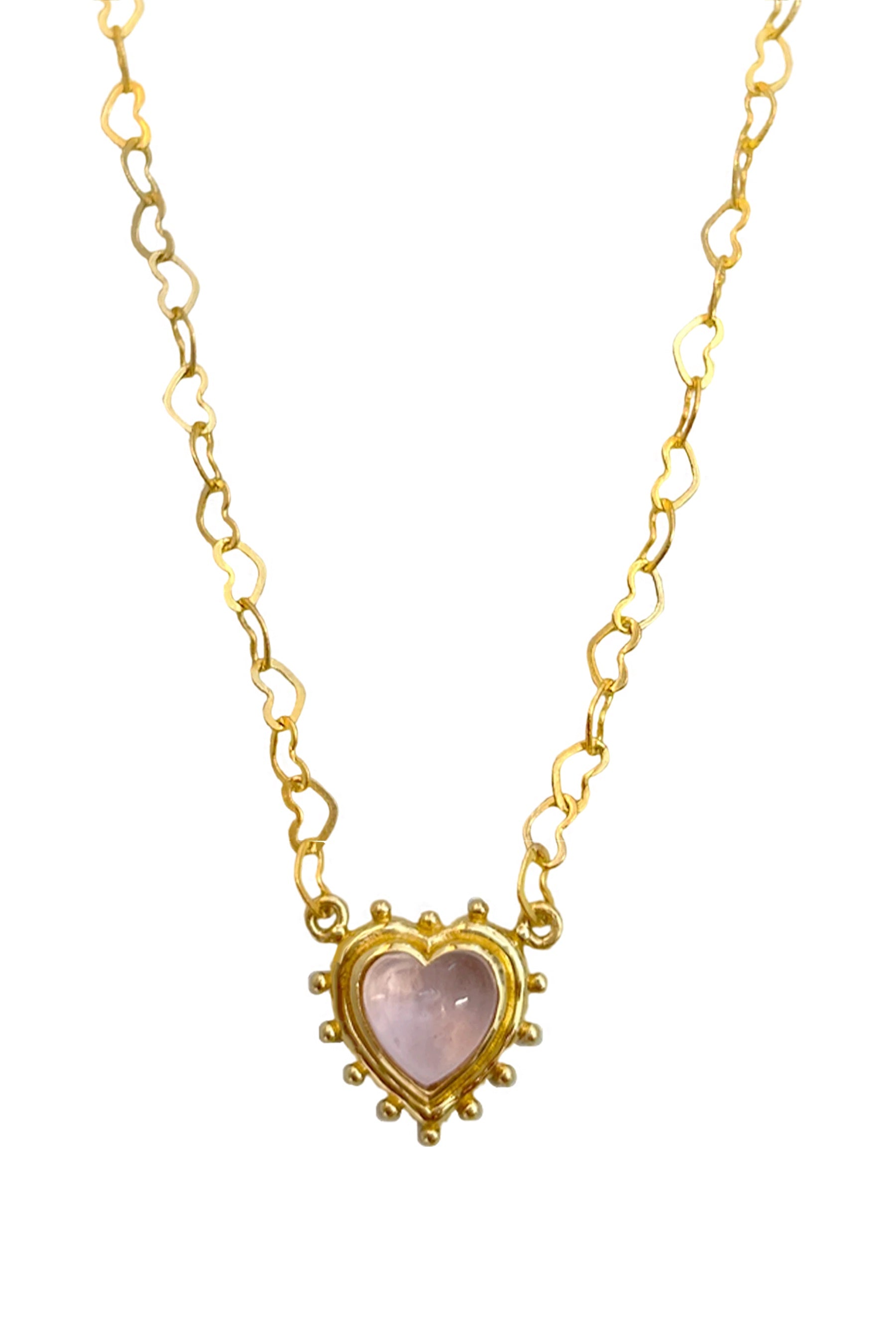 Mountain & Moon Cindy Necklace | Gold & Pink