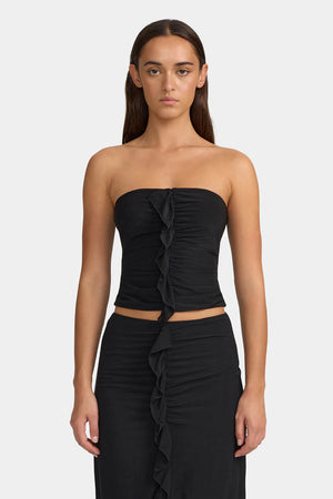 Ownley Claudia Strapless Top | Black