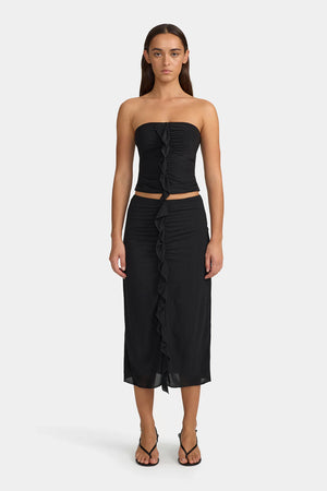 Ownley Leura Midi Skirt | Black