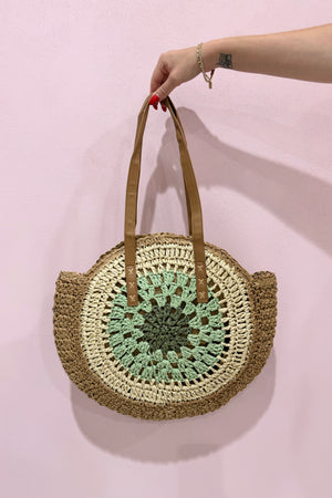 Chosen By Fifi & Annie The Aubree Assorted Crochet Bag | Sage