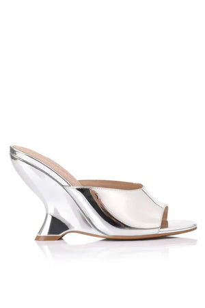 By Lana Wilkinson Martha Wedge | Silver Metallic