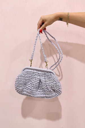 Chosen By Fifi & Annie The Mary Woven Clutch with Strap | Lilac