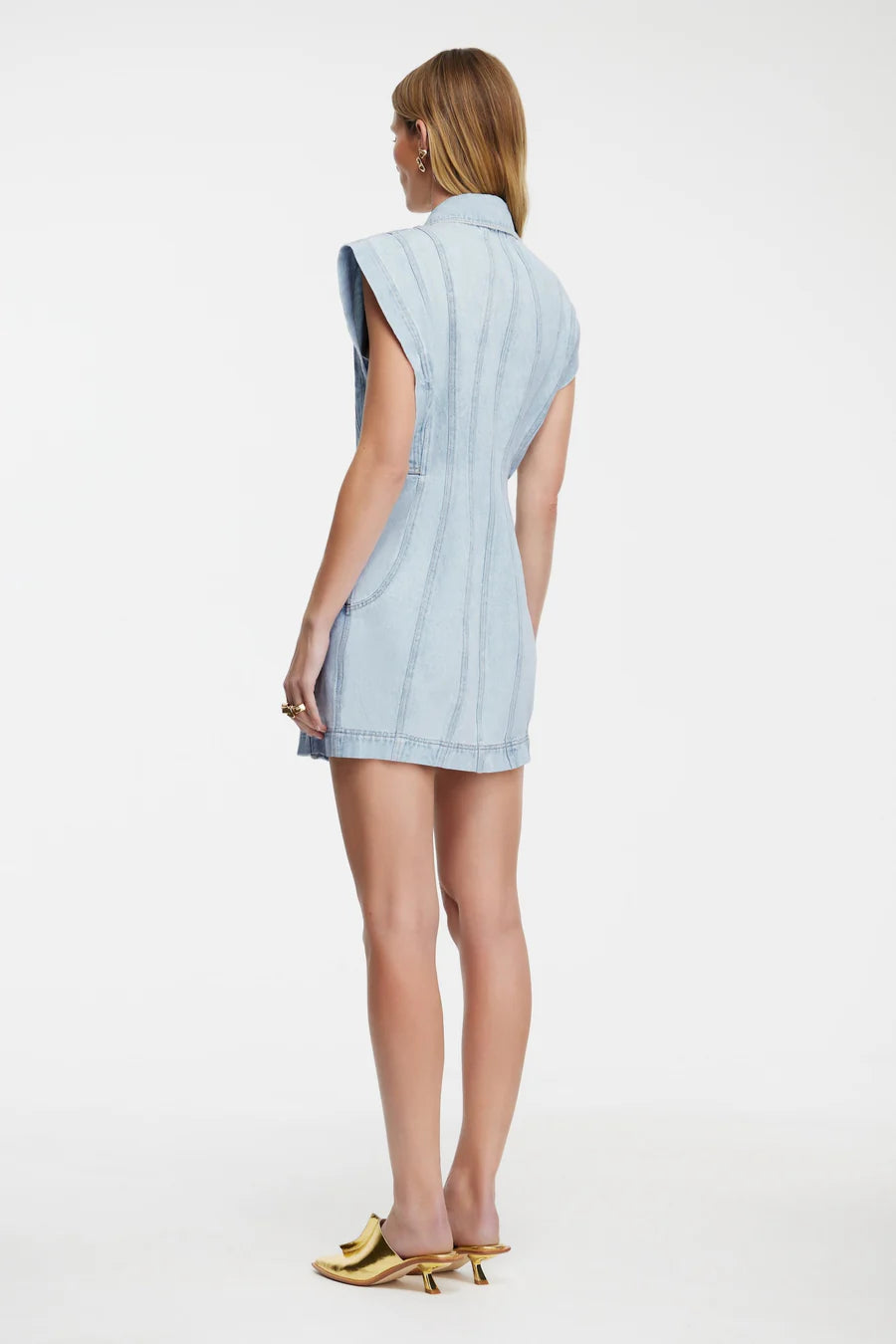 Acler Eagletown Mini Dress | Ice Blue