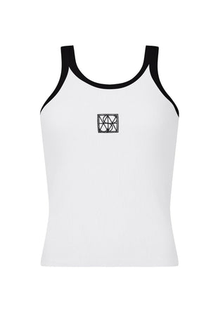 Araminta James Monogram Contrast Tank | Snow