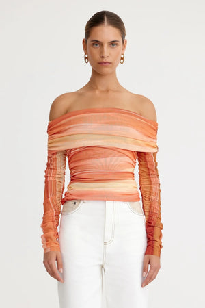 Significant Other Mattie Long Sleeve Top | Sherbet Stripe