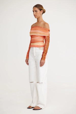 Significant Other Mattie Long Sleeve Top | Sherbet Stripe