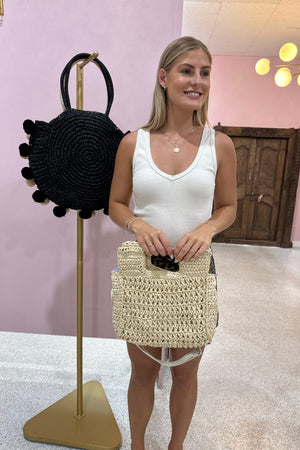 Chosen By Fifi & Annie The Rose Crochet Mini Tote Bag | Natural