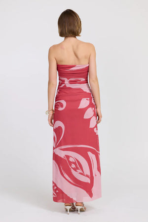 Sovere Flora Strapless Dress | Hibiscus