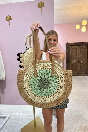 Chosen By Fifi & Annie The Aubree Assorted Crochet Bag | Sage