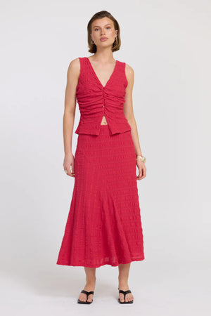 Sovere Sonoma Midi Skirt | Hibiscus