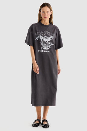 Ena Pelly World Tour Tee Dress | Faded Black