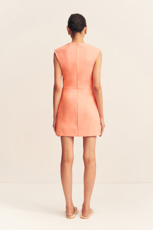 Shona Joy Lani Draped Mini Dress | Peach