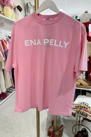 Ena Pelly Chloe Oversized Tee | Washed Pink