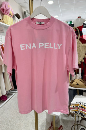 Ena Pelly Chloe Oversized Tee | Washed Pink