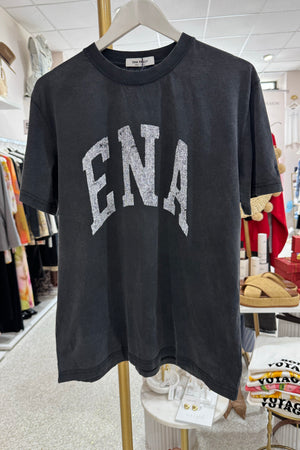 Ena Pelly Jessie Collegiate Oversized Tee | Vinatge Black