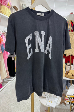 Ena Pelly Jessie Collegiate Oversized Tee | Vinatge Black