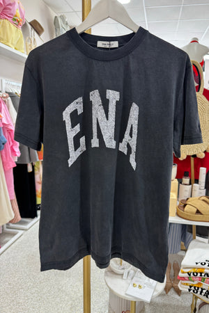 Ena Pelly Jessie Collegiate Oversized Tee | Vinatge Black