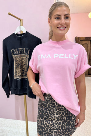 Ena Pelly Chloe Oversized Tee | Washed Pink