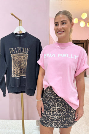 Ena Pelly Chloe Oversized Tee | Washed Pink