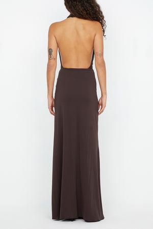 Bec + Bridge Nessie Cowl Maxi Dress | Dark Chocolate