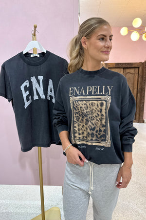 Ena Pelly Revere Sweatshirt | Vintage Black