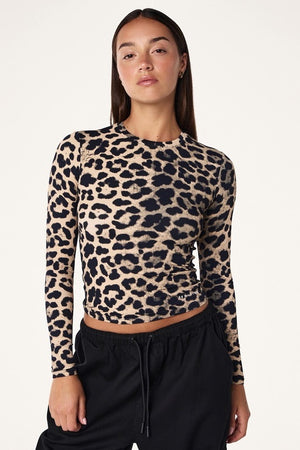 P.E Nation Foundation Long Sleeve Top | Leopard Print