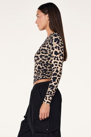 P.E Nation Foundation Long Sleeve Top | Leopard Print