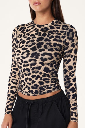 P.E Nation Foundation Long Sleeve Top | Leopard Print