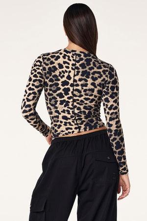 P.E Nation Foundation Long Sleeve Top | Leopard Print