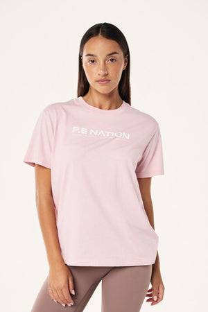 P.E Nation Aero Short Sleeve Tee | Chalk Pink