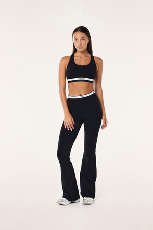 P.E Nation Avant Flare Legging | Black / Whisper White