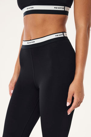 P.E Nation Avant Flare Legging | Black / Whisper White