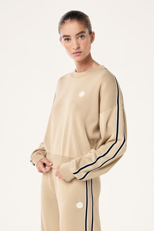 P.E Nation Retreat Knit Jumper | Oxford Tan