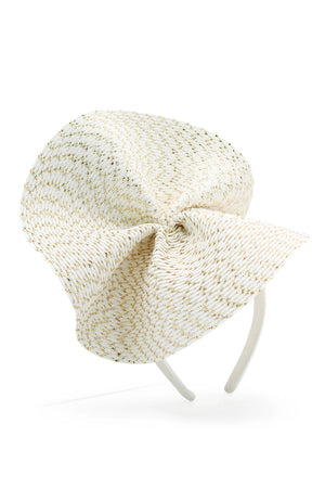 Morgan & Taylor Zaria Fascinator | Ivory/Gold