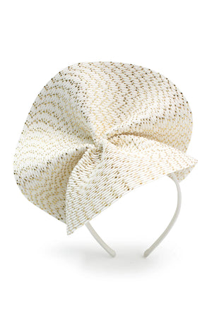 Morgan & Taylor Zaria Fascinator | Ivory/Gold